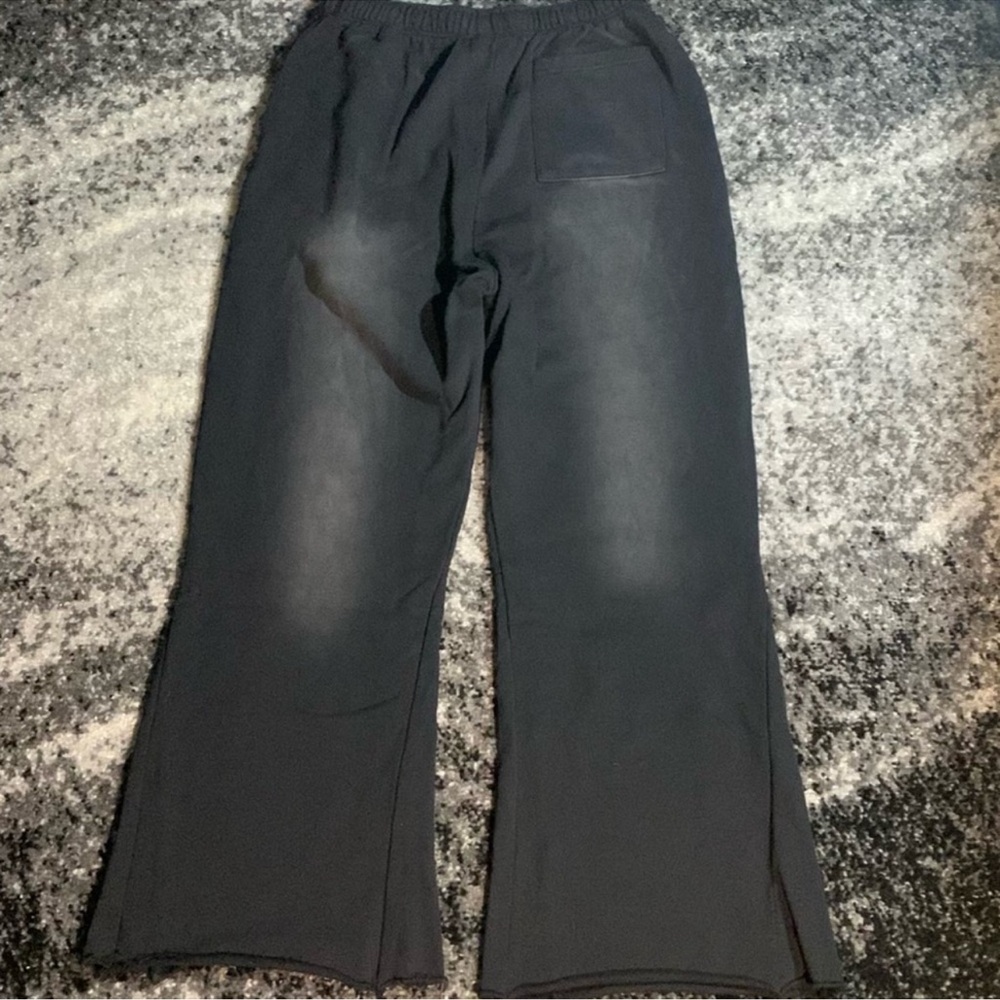 Hellstar Studios Black Flame Graphic Flared Sweat… - image 1